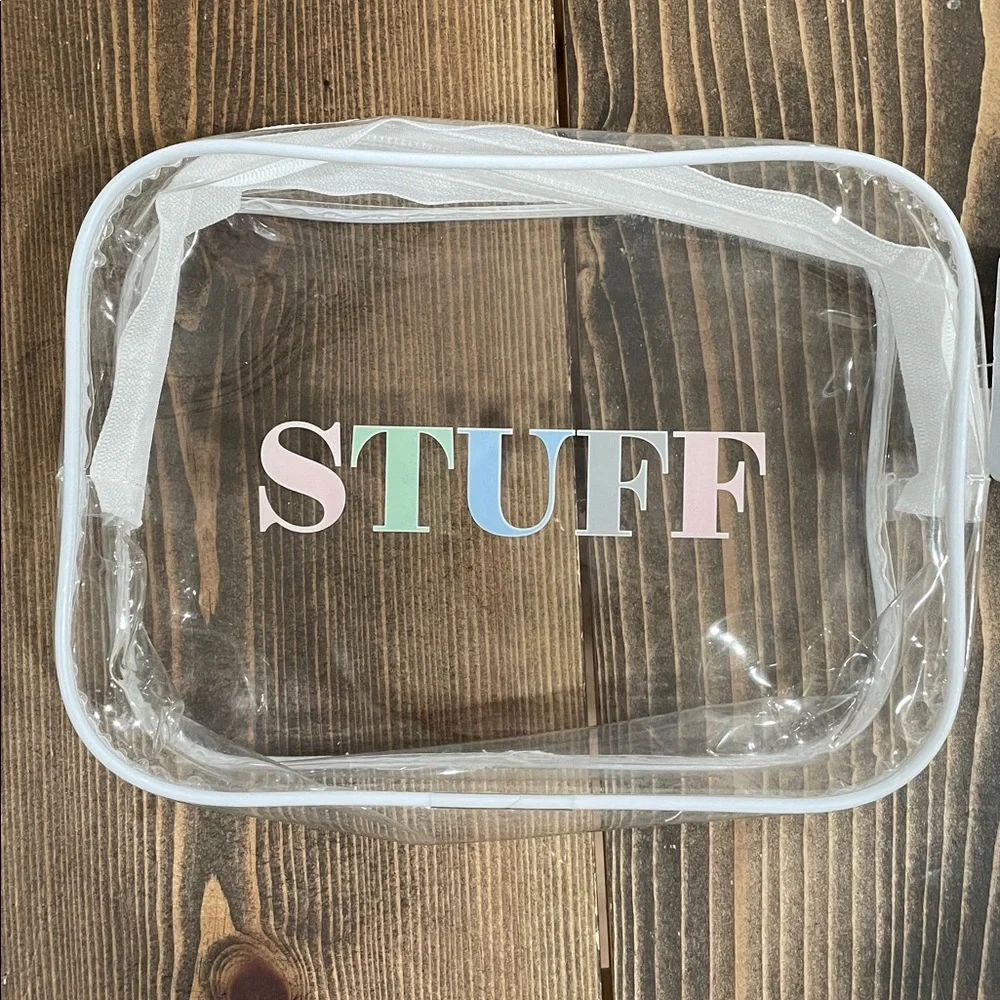 White & Clear STUFF Cosmetic Bag